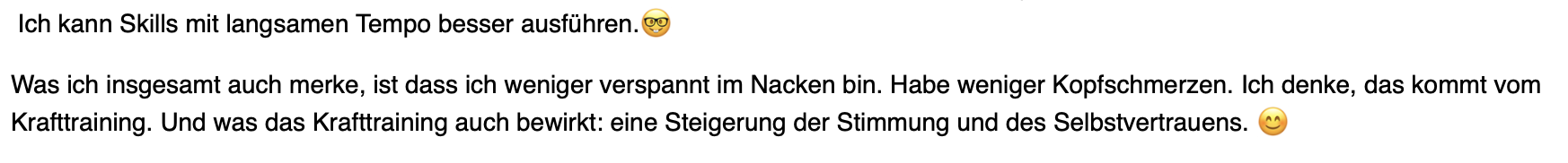 Kundenfeedback zum Koordinationskurs für Mountainbiker 