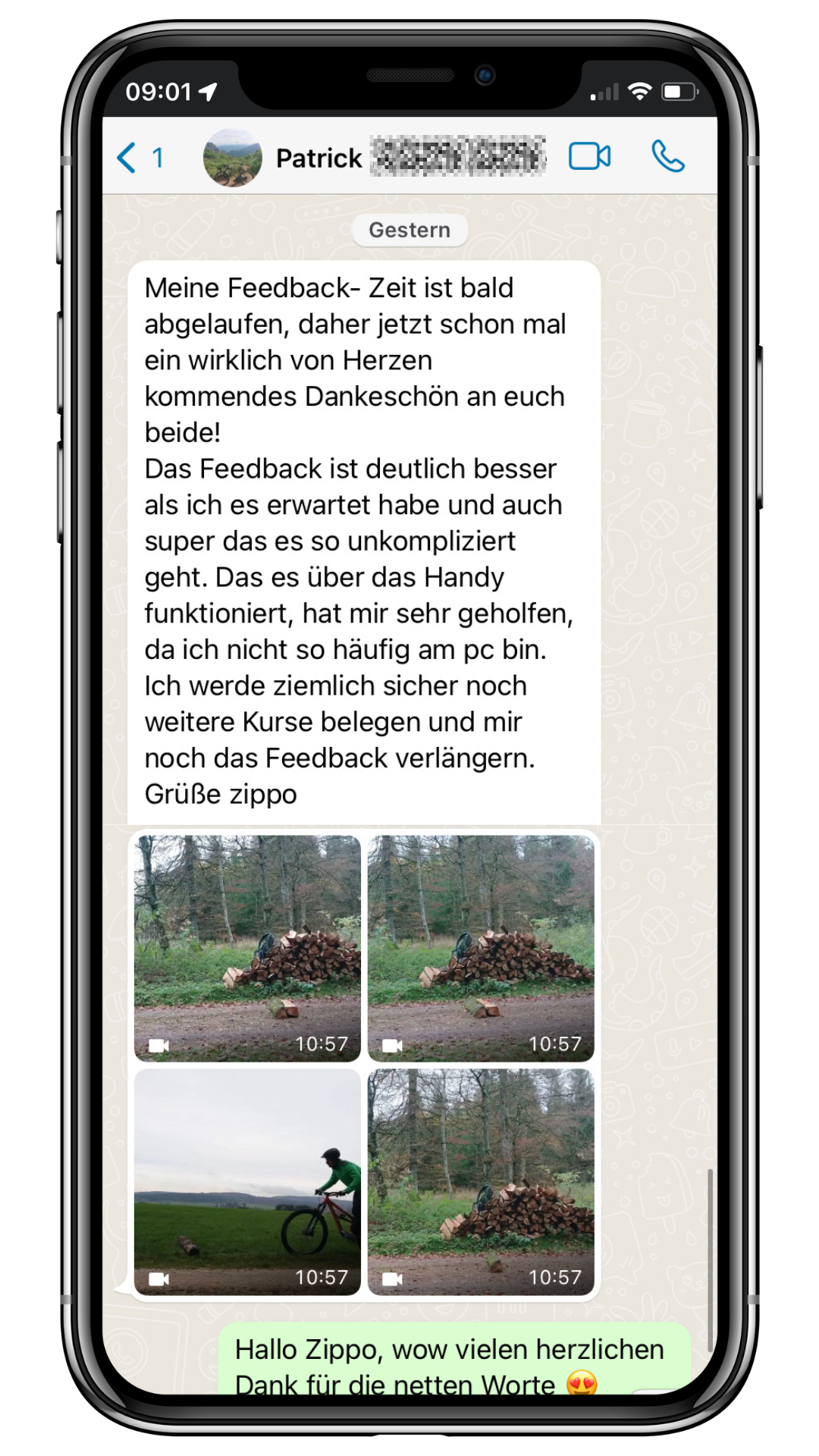 Zielgerichtete Korrektur um Dir das Erlernen der Mountainbike Fahrtechnik zu erleichtern.