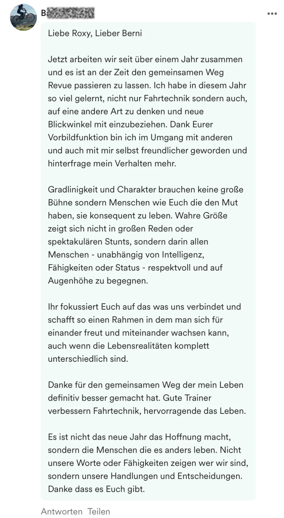 Menschen die mit uns arbeiten denken so über uns.